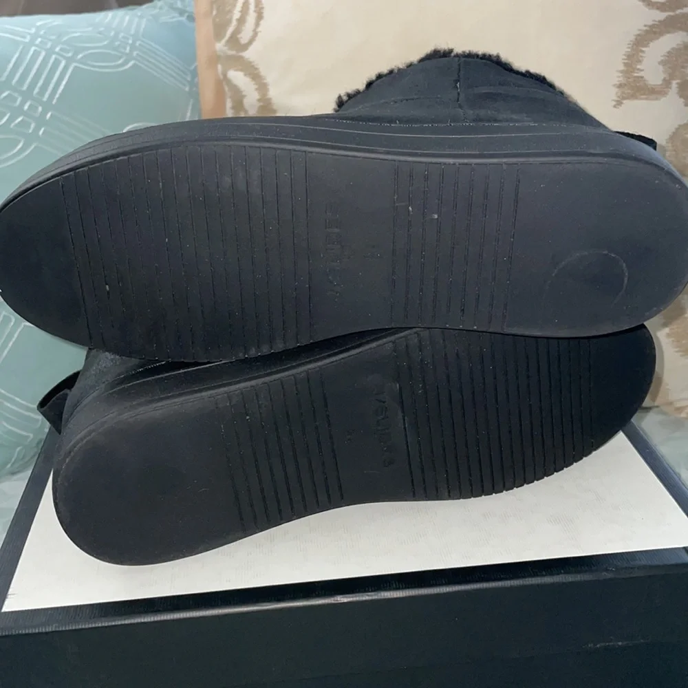 NWT J/SLIDES NIA Black Metallic Brushed Suede - Picture 11 of 12